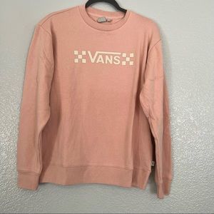 NWT Vans Drop V Checkered Logo Long Sleeve Crewneck